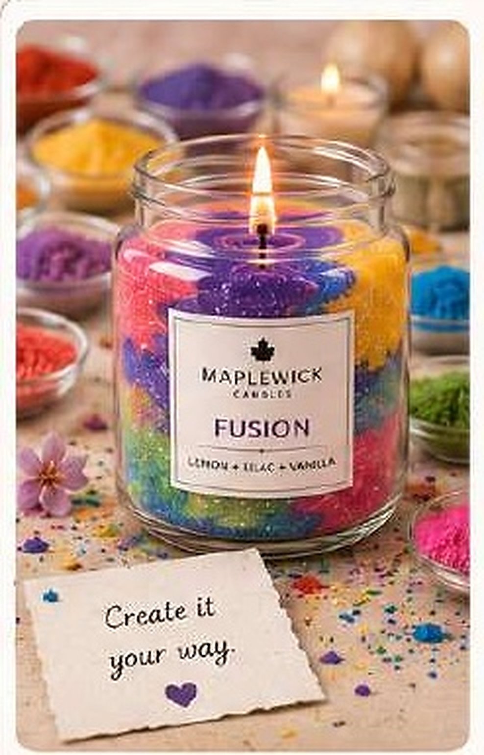 Mix Your Colors MapleWick creativity candle