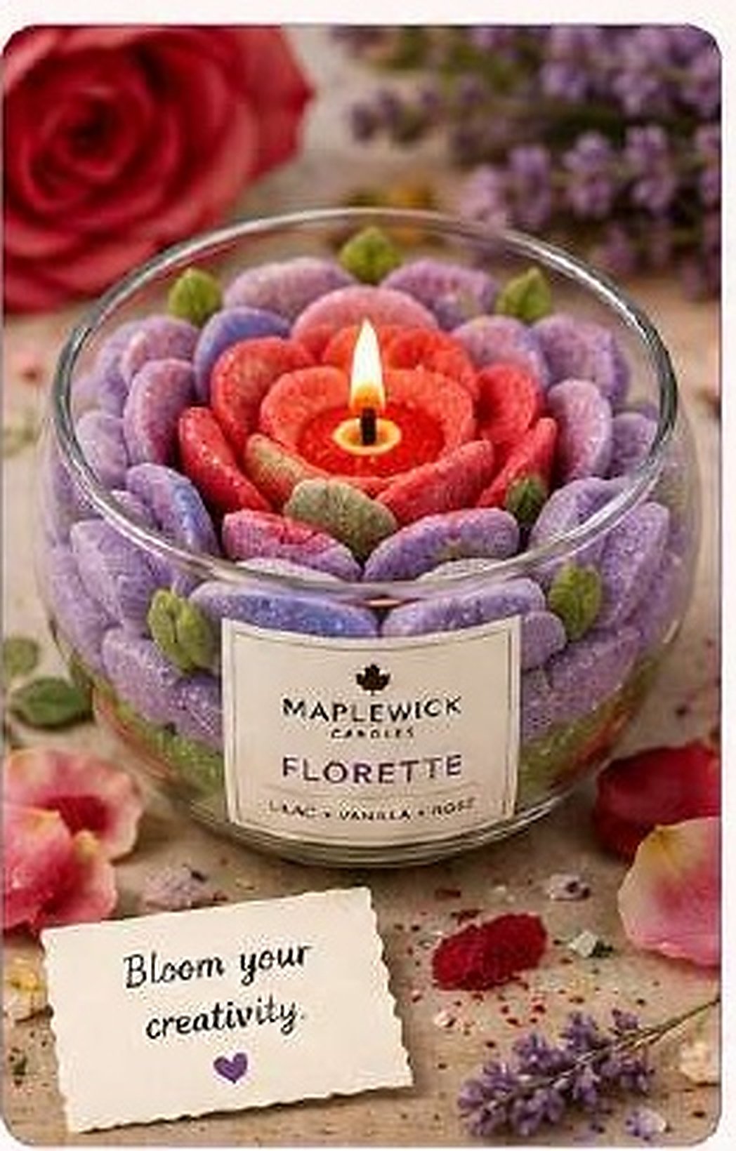 Petal Bowl MapleWick creativity candle